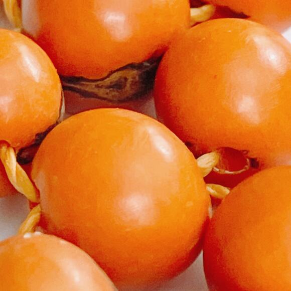 VTG 1970s Tagua Nut Wood Necklace Boho Artisan Long Natural Statement Jewelry - Picture 7 of 13